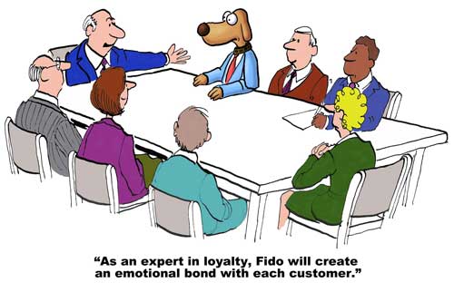 Customer loyalty cartoon