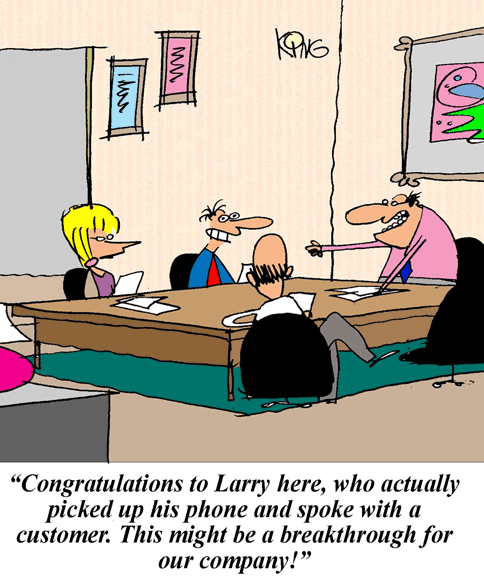 Customer Service cartoon by Jerry King