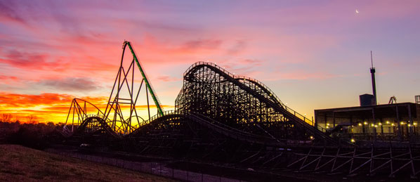 Roller Coaster in the Sunset