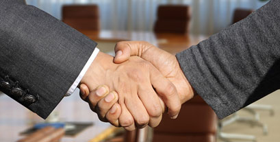 Men shaking hands