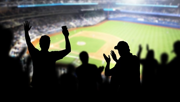 Baseball scout at game