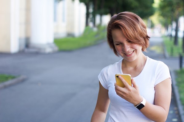 User on phone with chatbot