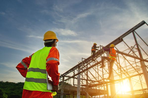 Man working safely