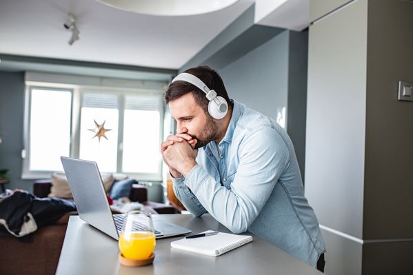 Empathetic Contact Centre Employee Working From Home