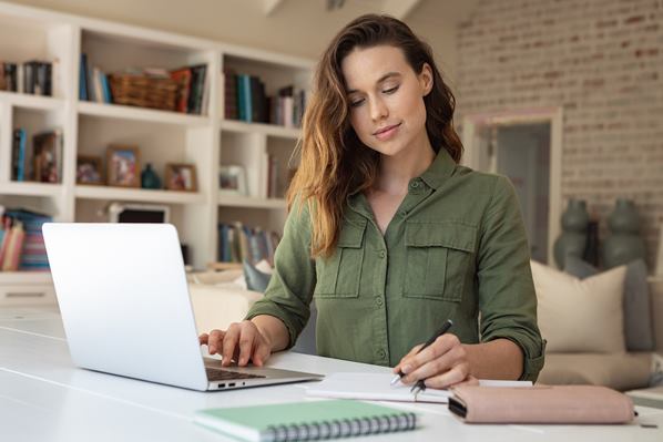 Employee working at home