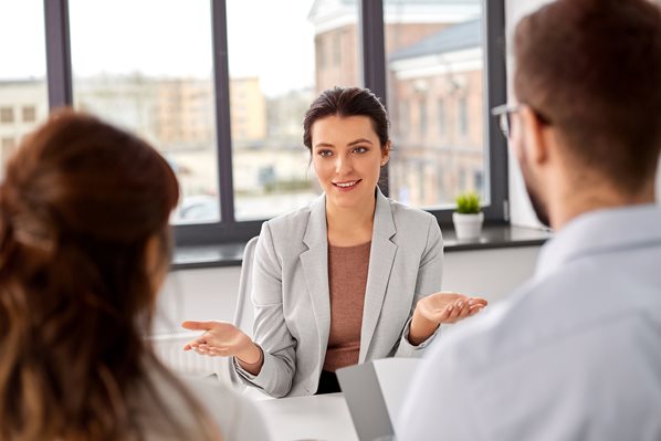 HR Manager meeting with employees