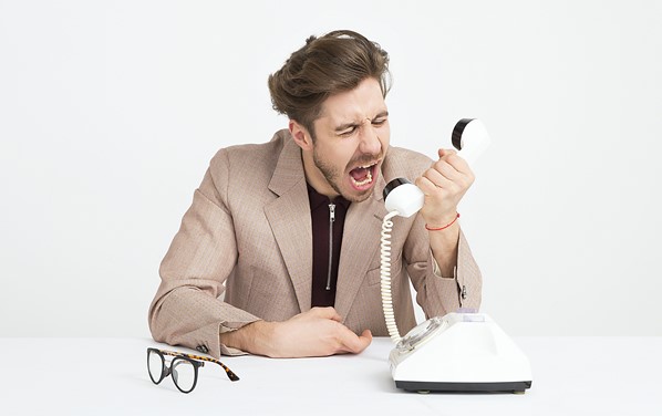 Angry customer phone call