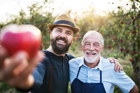 Father and son fruit business