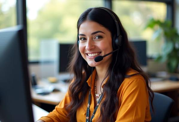 A friendly customer service assistant