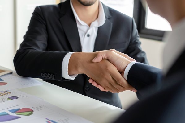handshake at job interview