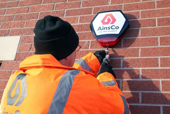 AinsCo Fire and Security engineer using BigChange field service management software