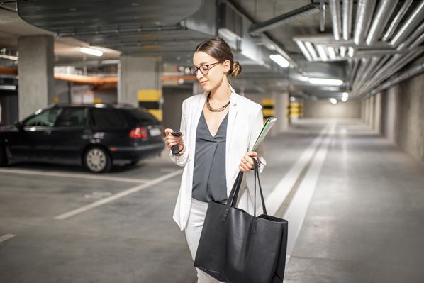 Women calling car park customer service