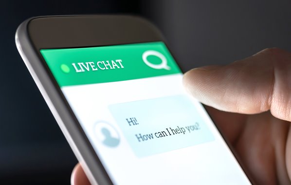 Mobile phone live chat