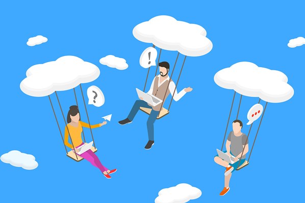 People in the cloud