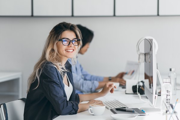 New employees working on computers