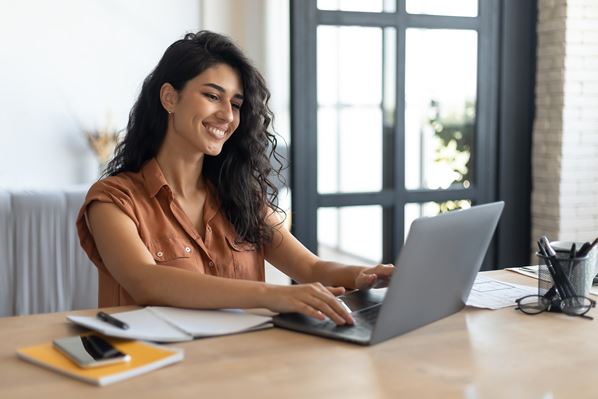 Employee working from home