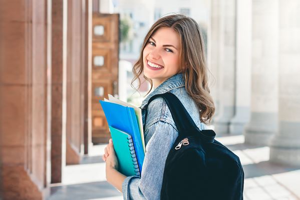 Happy student