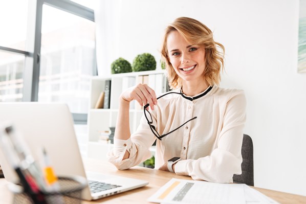 Manager at work in her office