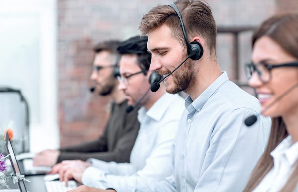 Customer Service Representatives talking to customers on the phone