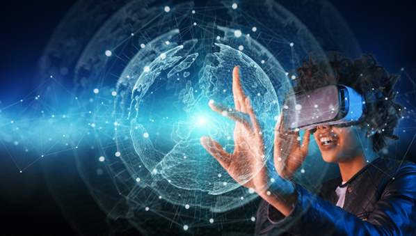 Exploring the metaverse with a virtual reality headset