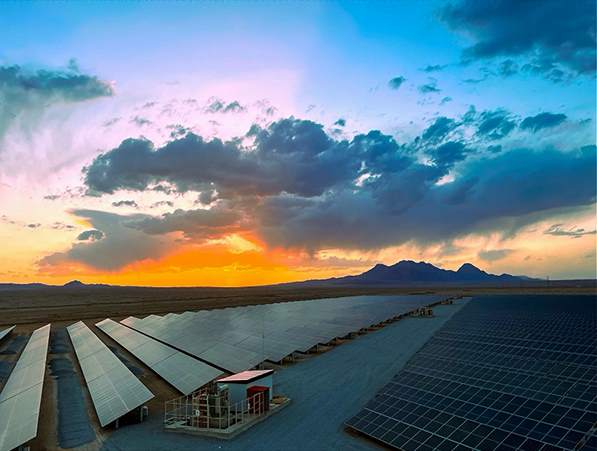 Solar panel farm