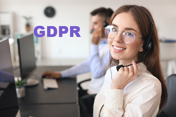 Contact center agent complying with GDPR rules