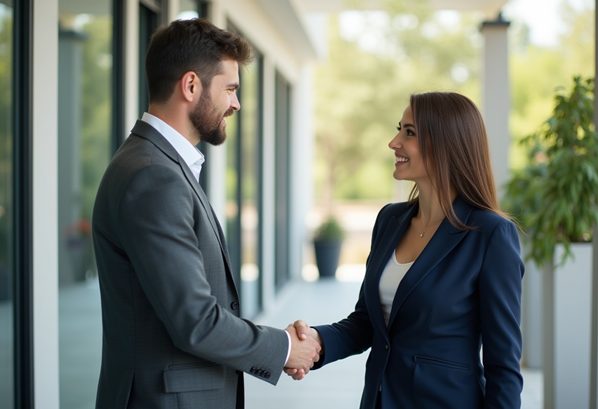 Businesspeople shaking hands