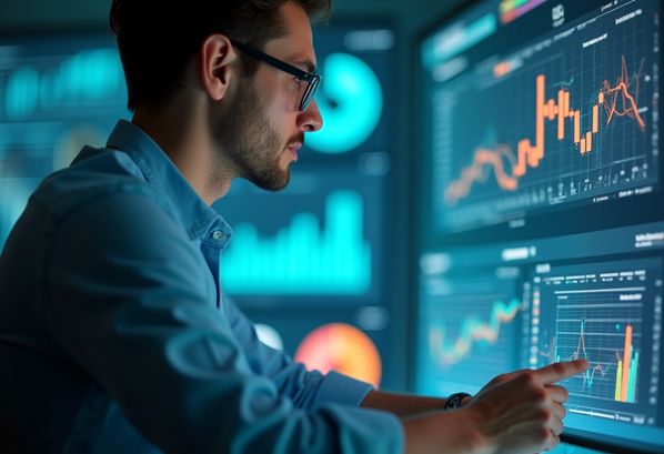 A business analyst using a visual management system