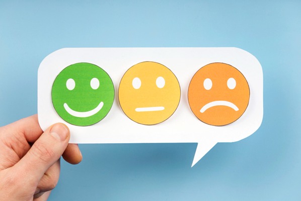 Customer service survey smileys