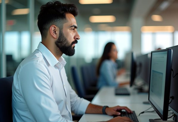 Customer support rep using free live chat software