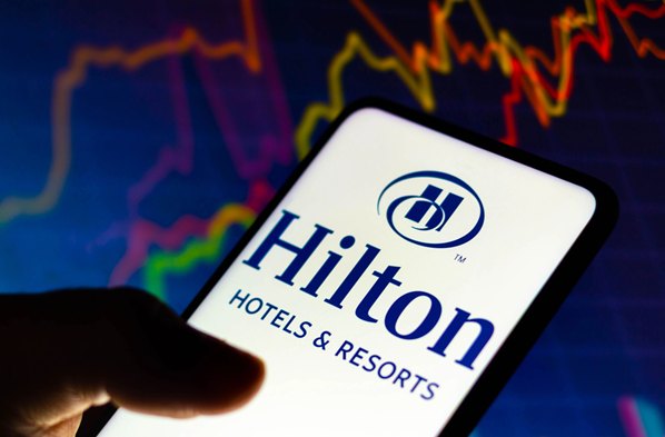Hilton Hotel app on a phone