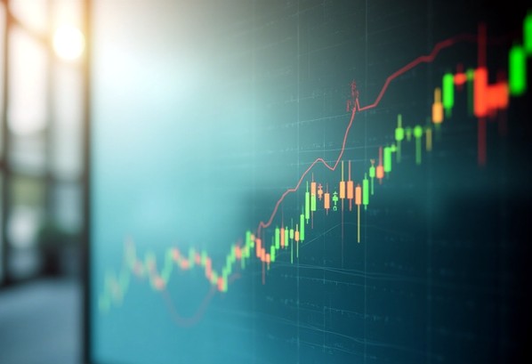 Performance graph showing upwards trend